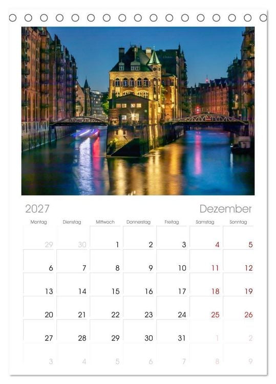 Produktbild: Tischplaner 2027 - Hamburg - Zwischen Alster und Elbe (A5 Tischkalender zum Aufstellen) CALVENDO