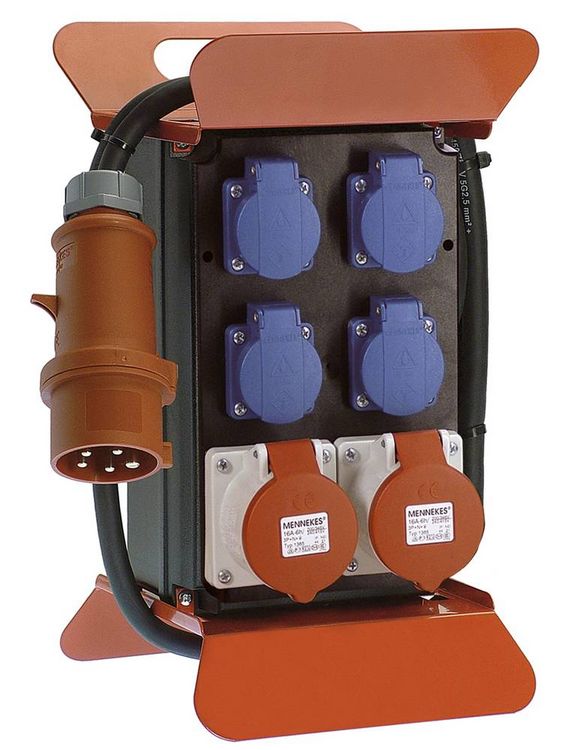 Produktbild: AS Schwabe CEE Stromverteiler STECKY 1 400V CEE 60504 400V 16A