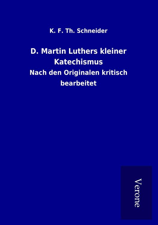Produktbild: D. Martin Luthers kleiner Katechismus