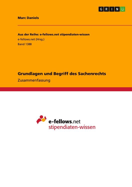 Produktbild: Grundlagen und Begriff des Sachenrechts