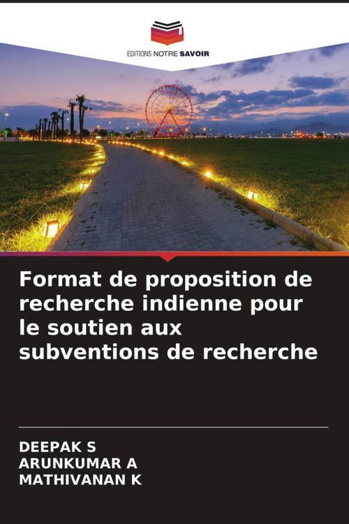 Produktbild: Format de proposition de recherche indienne pour le soutien aux subventions de recherche