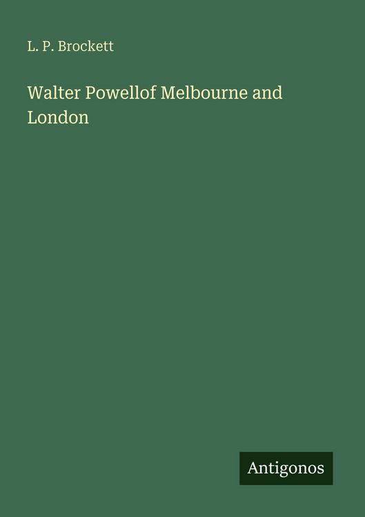 Produktbild: Walter Powellof Melbourne and London