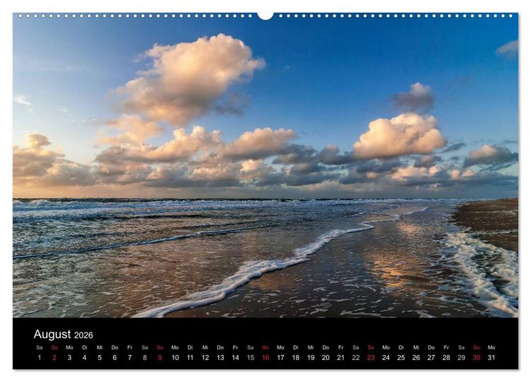 Produktbild: Faszination Meer und Wolken (Wandkalender 2026 DIN A2 quer), CALVENDO Monatskalender