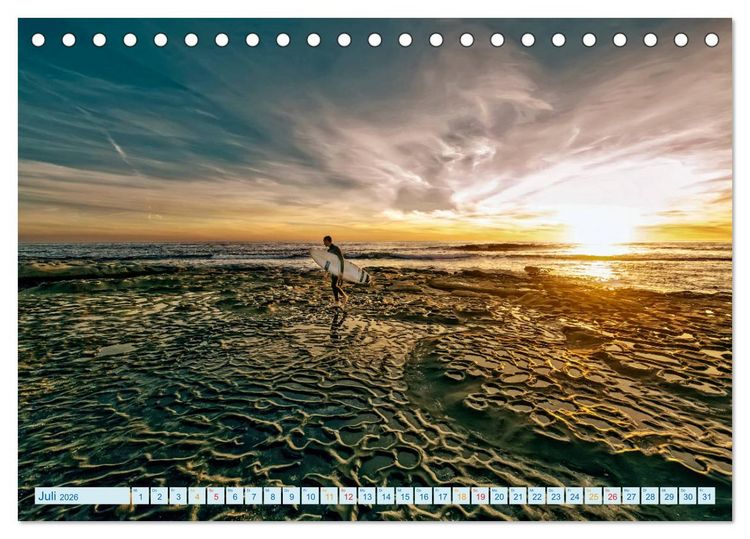 Produktbild: Surfen - so cool (Tischkalender 2026 DIN A5 quer), CALVENDO Monatskalender