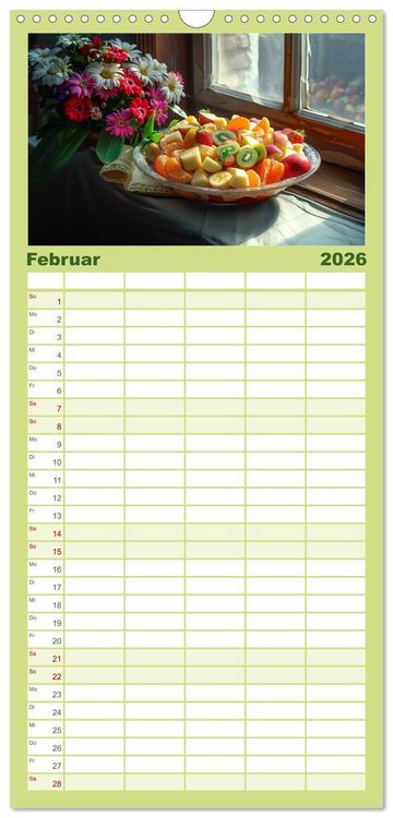 Produktbild: Familienplaner 2026 - Vitamine im &Uuml;berfluss mit 5 Spalten (Wandkalender, 21 x 45 cm) CALVENDO