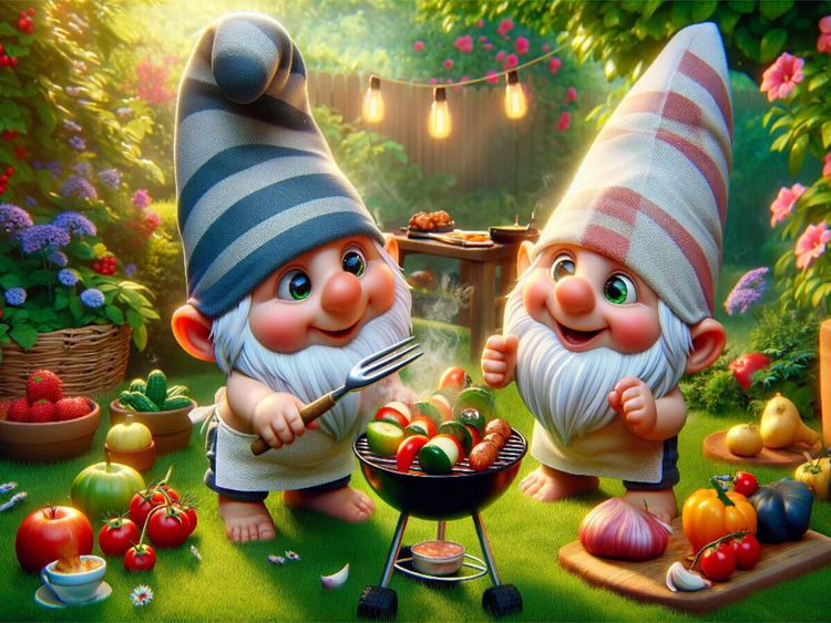 Produktbild: CALVENDO Puzzle Grillfest im Zwergengarten: Kulinarische Entdeckungen im Miniaturparadies | 1000 Teile Lege-Gr&ouml;&szlig;e 64x48cm Foto-Puzzle f&uuml;r gl&uuml;ckliche S