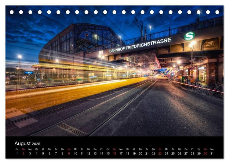 Produktbild: Berlin zwischen Tag und Nacht (Tischkalender 2026 DIN A5 quer), CALVENDO Monatskalender