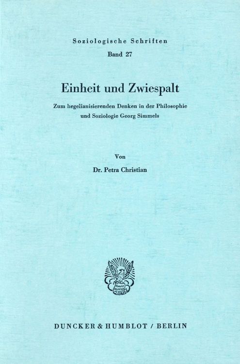 Produktbild: Einheit und Zwiespalt