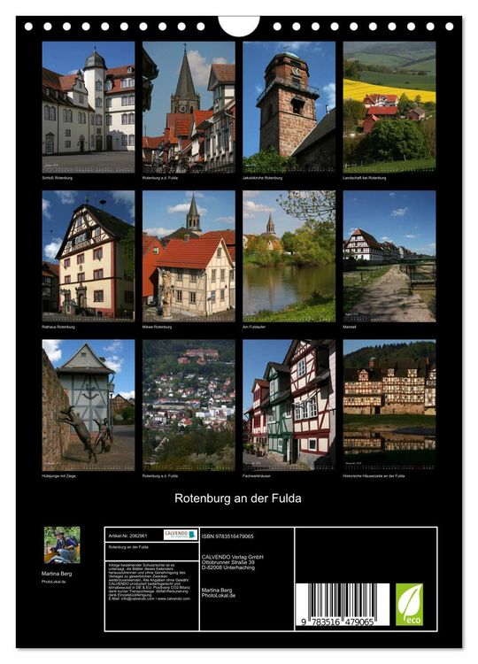 Produktbild: Rotenburg an der Fulda (Wandkalender 2026 DIN A4 hoch), CALVENDO Monatskalender