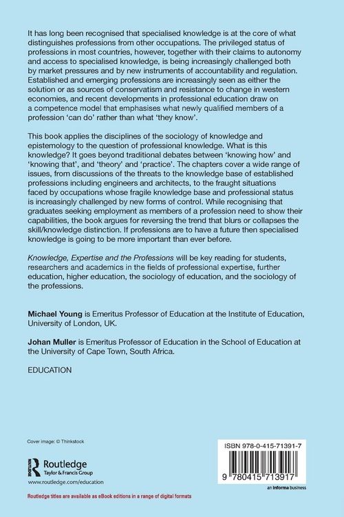 Produktbild: Knowledge, Expertise and the Professions