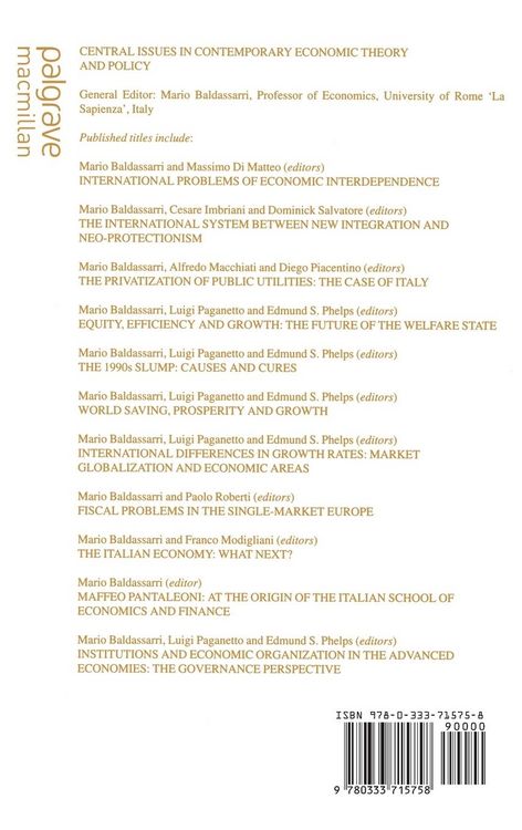 Produktbild: Institutions and Economic Organisation in the Advanced Economies