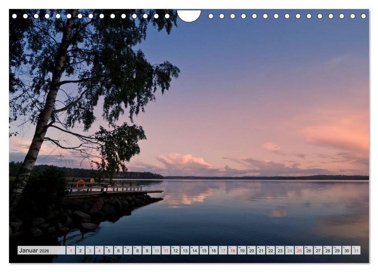 Produktbild: FINNLAND Traumhafte Landschaften (Wandkalender 2026 DIN A4 quer), CALVENDO Monatskalender