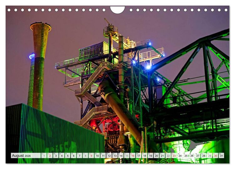 Produktbild: Das Ruhrgebiet bei Nacht (Wandkalender 2026 DIN A4 quer), CALVENDO Monatskalender