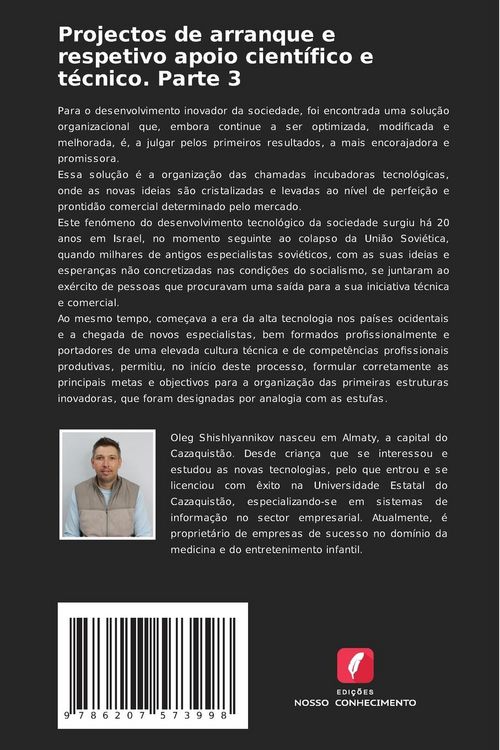 Produktbild: Projectos de arranque e respetivo apoio cient&iacute;fico e t&eacute;cnico. Parte 3