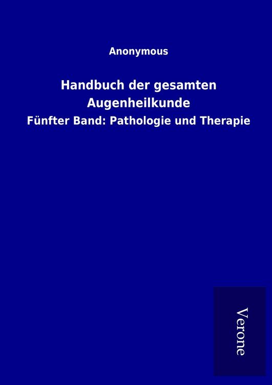 Produktbild: Handbuch der gesamten Augenheilkunde