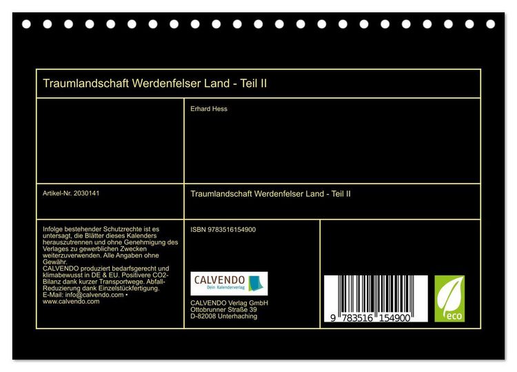Produktbild: Traumlandschaft Werdenfelser Land - Teil II (Tischkalender 2026 DIN A5 quer), CALVENDO Monatskalender