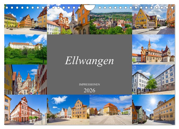 Produktbild: Ellwangen Impressionen (Wandkalender 2026 DIN A4 quer), CALVENDO Monatskalender