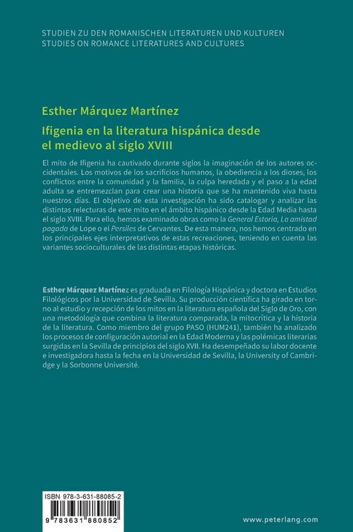 Produktbild: Ifigenia en la literatura hisp&aacute;nica desde el medievo al siglo XVIII
