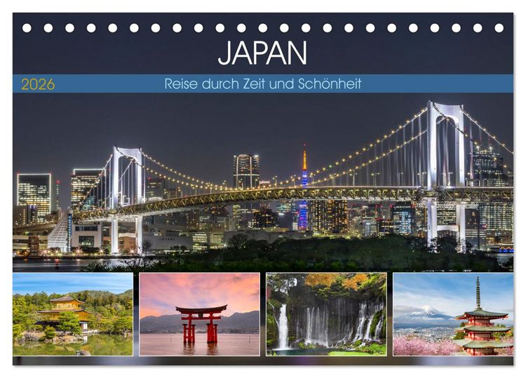 Produktbild: JAPAN Reise durch Zeit und Sch&ouml;nheit (Tischkalender 2026 DIN A5 quer), CALVENDO Monatskalender