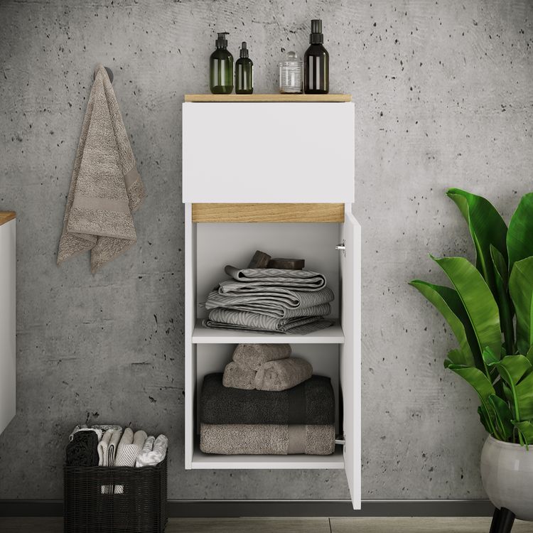 Produktbild: Badschrank H&auml;ngeschrank Schublade Cosila 85x30x32