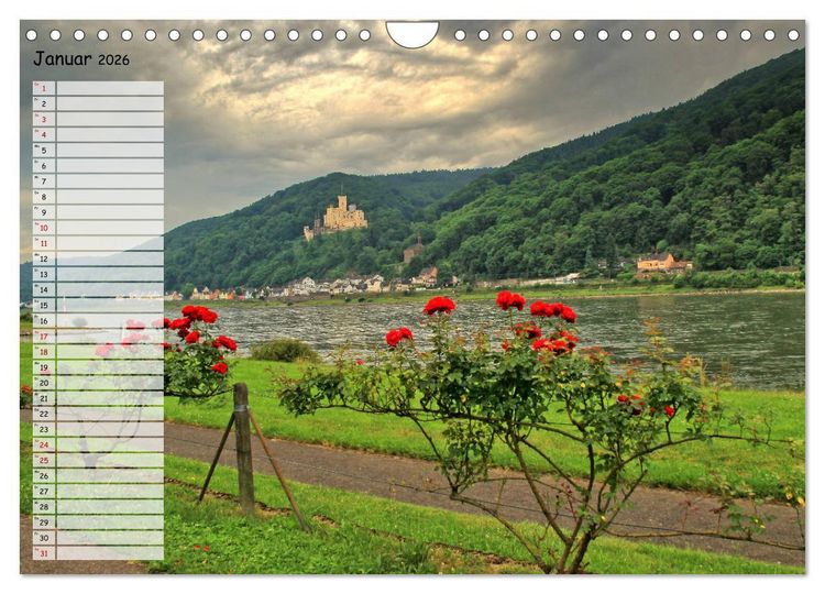 Produktbild: Von Lahnstein bis R&uuml;desheim - Am wundersch&ouml;nen Mittelrhein (Wandkalender 2026 DIN A4 quer), CALVENDO Monatskalender