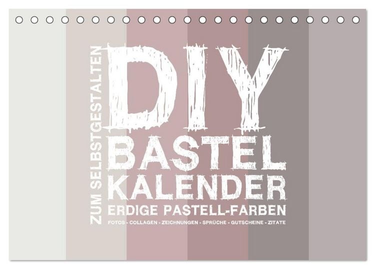 Produktbild: DIY Bastel-Kalender -Erdige Pastell Farben- Zum Selbstgestalten (Tischkalender 2026 DIN A5 quer), CALVENDO Monatskalender