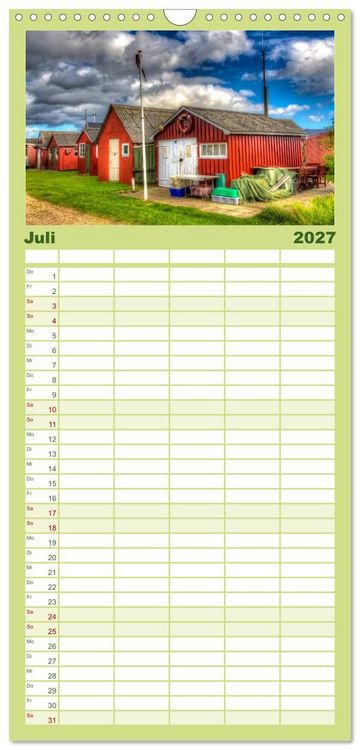 Produktbild: Familienplaner 2027 - Sehnsucht D&auml;nemark - Danmark mit 5 Spalten (Wandkalender, 21 x 45 cm) CALVENDO