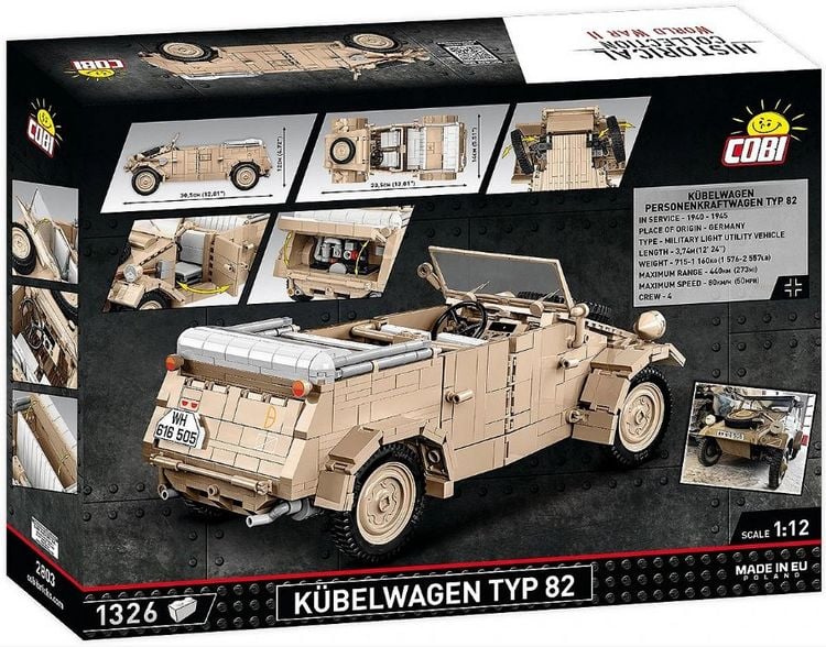 Produktbild: COBI-2803 K&uuml;belwagen Personenkraftwagen Typ 82, Klemmbausteine 1326 Teile