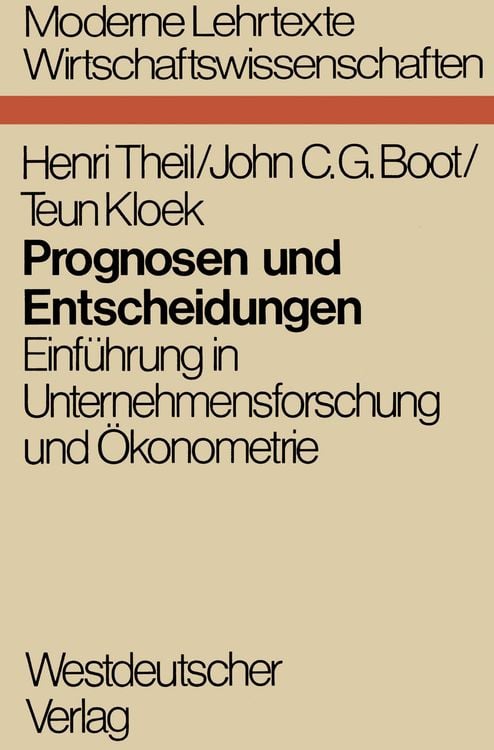 Produktbild: Prognosen und Entscheidungen
