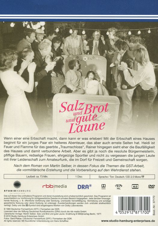 Produktbild: Salz und Brot und gute Laune (DDR TV-Archiv)