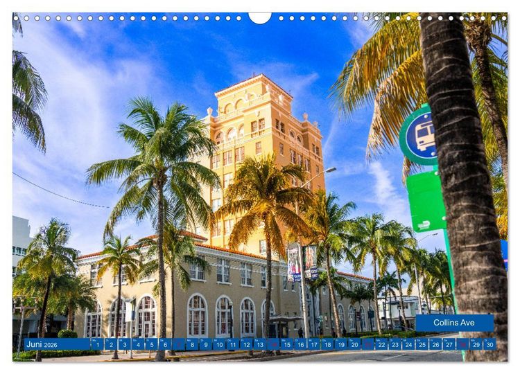 Produktbild: Kunterbuntes Miami (Wandkalender 2026 DIN A3 quer), CALVENDO Monatskalender