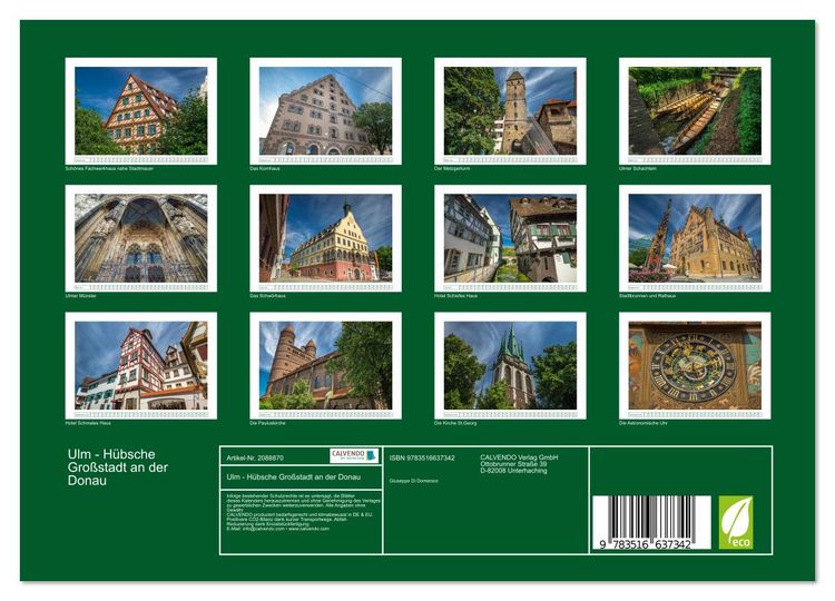 Produktbild: Ulm - H&uuml;bsche Gro&szlig;stadt an der Donau (Wandkalender 2026 DIN A4 quer), CALVENDO Monatskalender