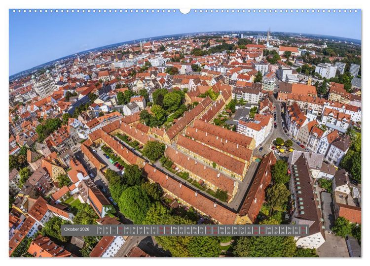 Produktbild: Meine Heimat von oben - Luftbilder von Augsburg (hochwertiger Premium Wandkalender 2026 DIN A2 quer), Kunstdruck in Hochglanz