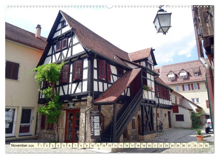 Produktbild: Unterwegs in T&uuml;bingen (hochwertiger Premium Wandkalender 2026 DIN A2 quer), Kunstdruck in Hochglanz