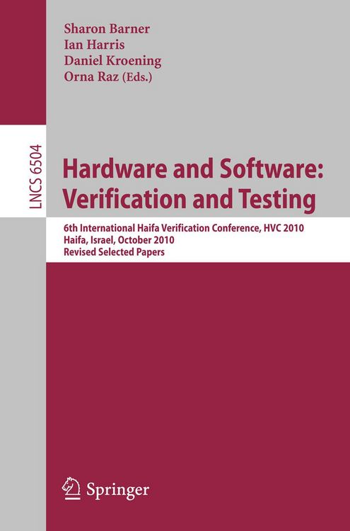 Produktbild: Hardware and Software: Verification and Testing