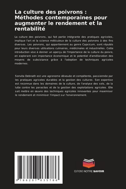 Produktbild: La culture des poivrons : M&eacute;thodes contemporaines pour augmenter le rendement et la rentabilit&eacute;