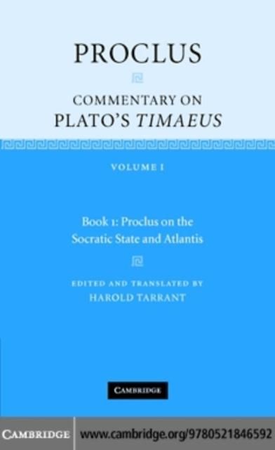 Produktbild: Proclus: Commentary on Plato's Timaeus: Volume 1, Book 1: Proclus on the Socratic State and Atlantis