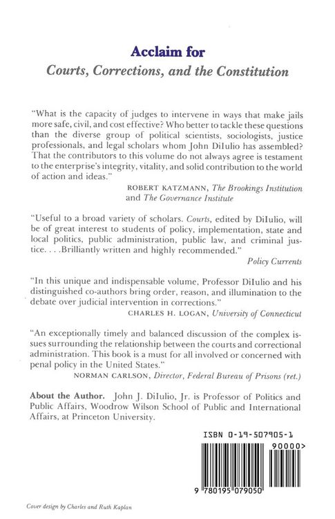 Produktbild: Courts, Corrections, and the Constitution