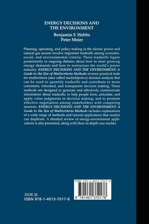 Produktbild: Energy Decisions and the Environment