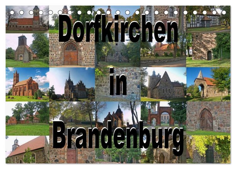 Produktbild: Dorfkirchen in Brandenburg (Tischkalender 2026 DIN A5 quer), CALVENDO Monatskalender