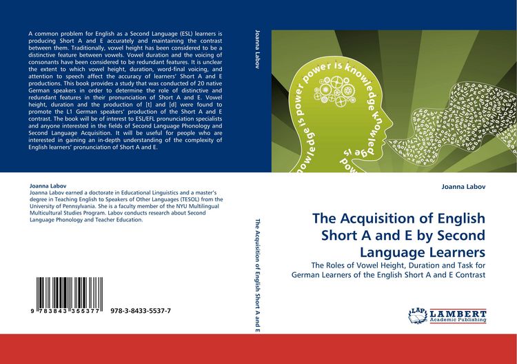 Produktbild: The Acquisition of English Short A and E by Second Language Learners