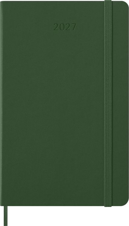 Produktbild: Moleskine 12 Monate Wochen Notizkalender 2027, Large/A5, 1 Wo = 1 Seite, rechts linierte Seite, Fester Einband, Myrtengr&uuml;n