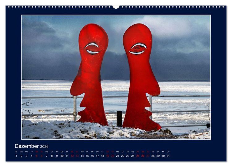 Produktbild: Wolken, Watt und Wellen. Fotografische Impressionen vom Jadebusen. (hochwertiger Premium Wandkalender 2026 DIN A2 quer), Kunstdruck in Hochglanz