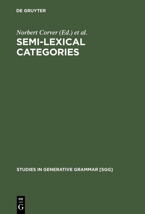 Produktbild: Semi-lexical Categories
