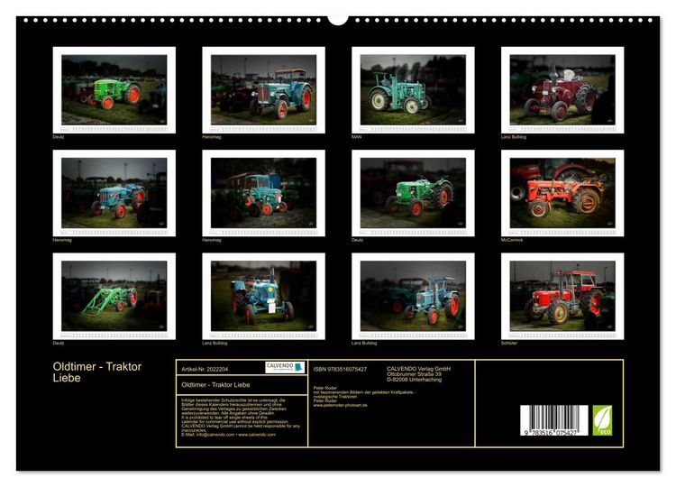 Produktbild: Oldtimer - Traktor Liebe (hochwertiger Premium Wandkalender 2026 DIN A2 quer), Kunstdruck in Hochglanz