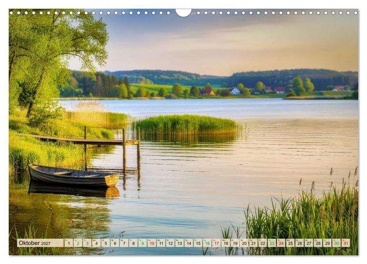 Produktbild: Mecklenburger - Seen (Wandkalender 2027 DIN A3 quer), CALVENDO Monatskalender