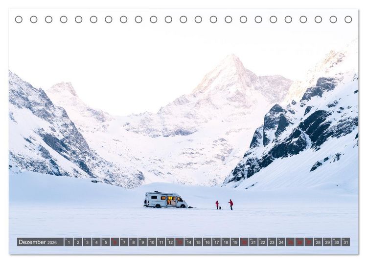 Produktbild: Abenteuer Wildcamping - Mit dem Camper um die Welt (Tischkalender 2026 DIN A5 quer), CALVENDO Monatskalender