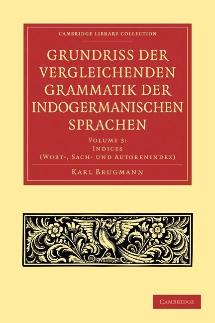 Produktbild: Grundriss der vergleichenden Grammatik der indogermanischen Sprachen