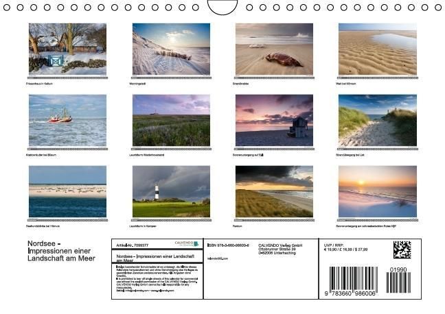 Produktbild: Nordsee - Impressionen einer Landschaft am Meer (Wandkalender immerw&auml;hrend DIN A4 quer)