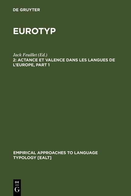 Produktbild: Actance et Valence dans les Langues de l'Europe